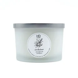 HD Designs Frosted Jar Candle Vanilla Bean