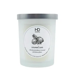 HD Designs Frosted Jar Candle - Coconut Cove, 8 oz