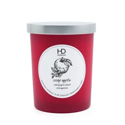 HD Designs Frosted Jar Candle Crisp Apple, 8 oz