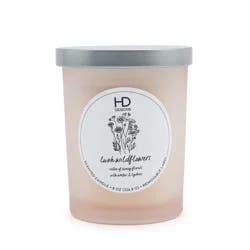 HD Designs Frosted Jar Candle Lush Wildflowers, 8 oz