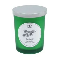 HD Designs Festive Fir Scented Green Solid Jar Candle