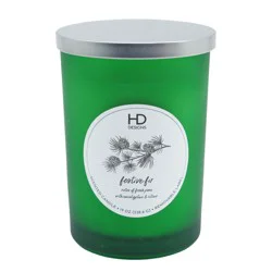 HD Designs Festive Fir Scented Green Solid Jar Candle
