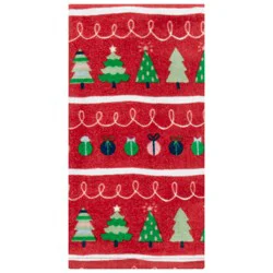 Holiday Home Tree Fair Isle Fiber Reactive Kitchen Towel