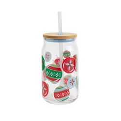Holiday Home Ornament Toss Christmas Soda Can Glass Sipper