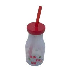 Holiday Home Fa La La Milk Bottle with Straw