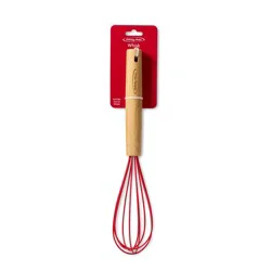 Holiday Home® Bamboo and Silicone Whisk Red