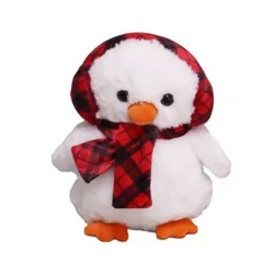 Holiday Home 9.5-Inch Penguin Plush Toy - White