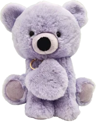 Holiday Home 10-Inch Plush Bear with Keychain - Purple