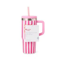Everyday Living® Pink Stripe Handled Tumbler, 1 ea