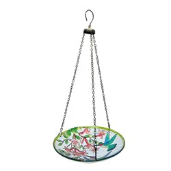 HD Designs Outdoors Hummingbird Hanging Birdbath, 10 in