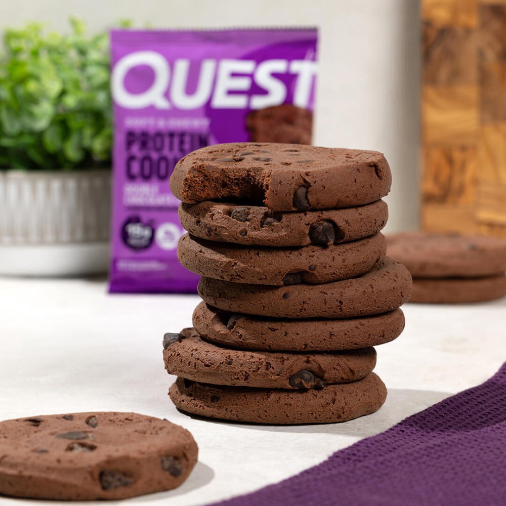 slide 3 of 6, Quest Protein Cookie, Double Chocolate Chip, Soft & Chewy, 1 ct