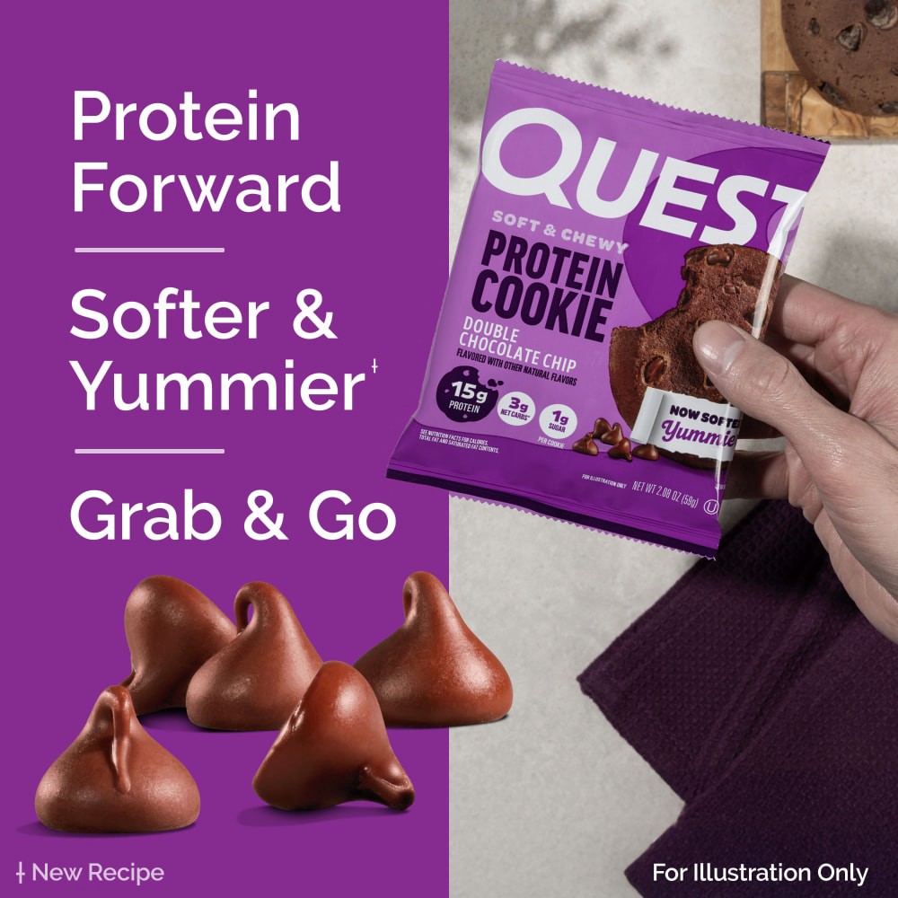 slide 5 of 6, Quest Protein Cookie, Double Chocolate Chip, Soft & Chewy, 1 ct