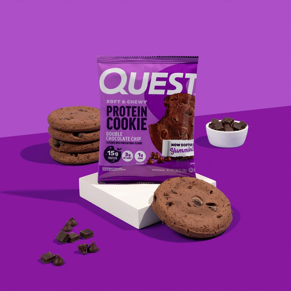 slide 4 of 6, Quest Protein Cookie, Double Chocolate Chip, Soft & Chewy, 1 ct