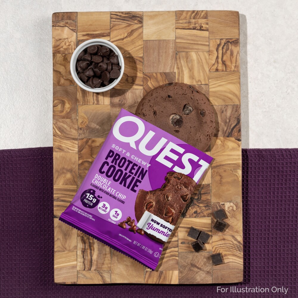slide 2 of 6, Quest Protein Cookie, Double Chocolate Chip, Soft & Chewy, 1 ct