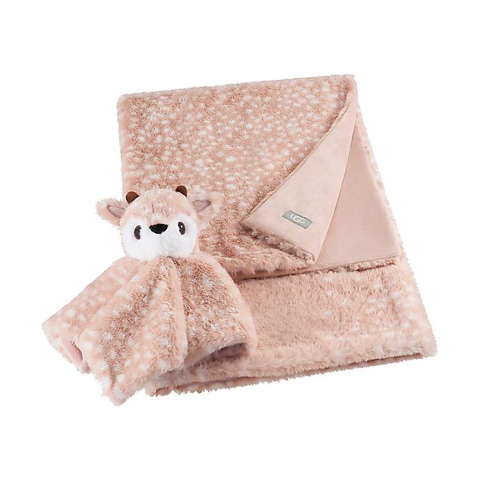 slide 1 of 2, UGG Polar Spotted Fawn Lovey and Blanket Gift Set - Quartz, 1 ct