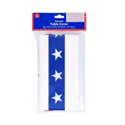 Holiday Home Patriotic Table Cover Stripes, 1 ct