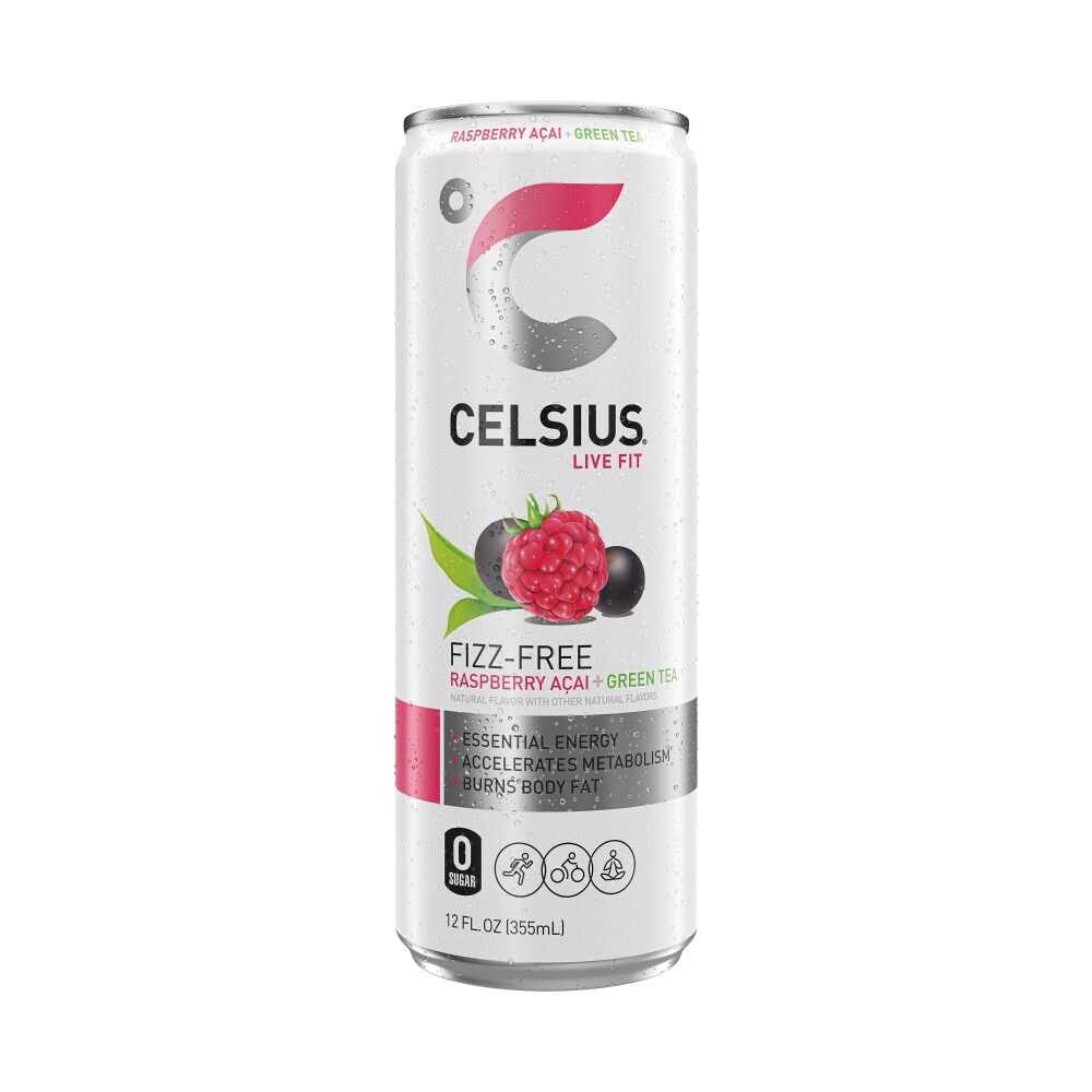 slide 3 of 5, Celsius Originals Green Tea Raspberry Acai, Single Can - 12 oz, 12 oz