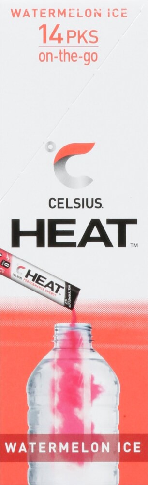 slide 2 of 6, CELSIUS Heat Watermelon Ice Drink Mix 14 ea, 14 ct