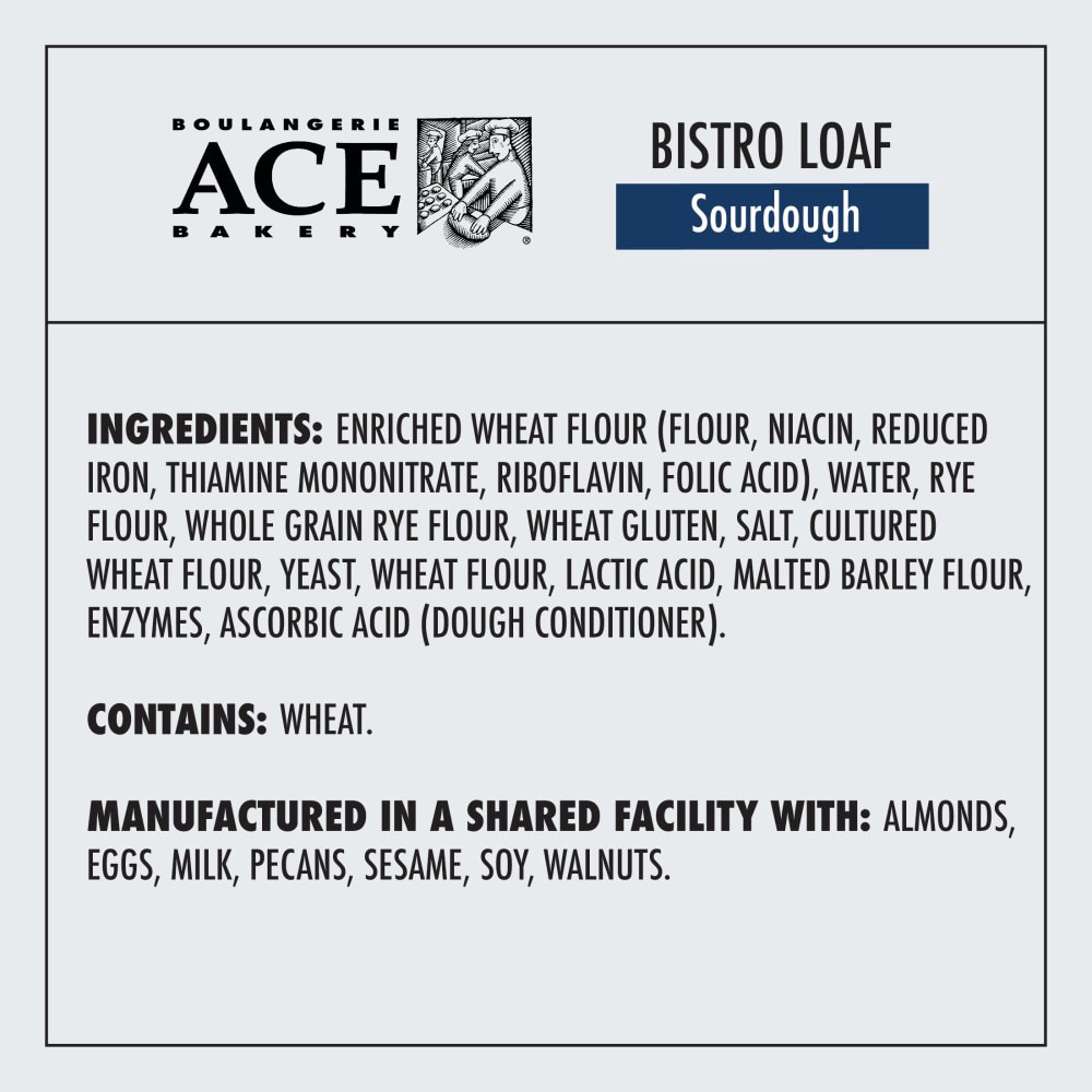 slide 4 of 5, Ace Bakery Sourdough 1/2 Bistro Loaf, 21 oz