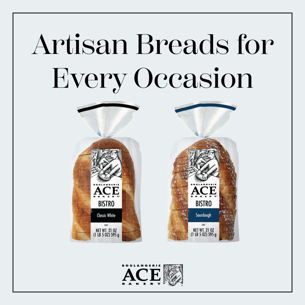 slide 4 of 5, Ace Bakery Classic Gourmet Burger Bun, 4 ct / 10.4 oz