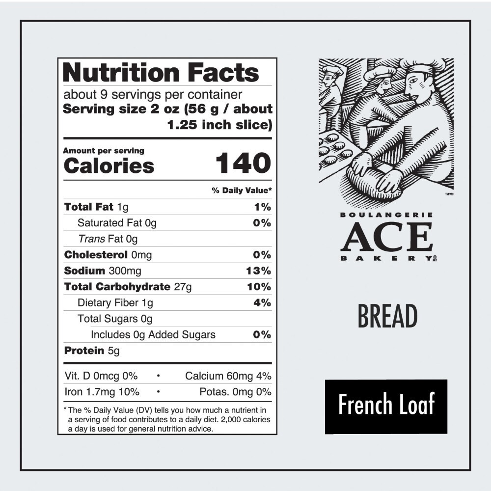 slide 6 of 6, Ace Bakery French Loaf, 18.5 oz