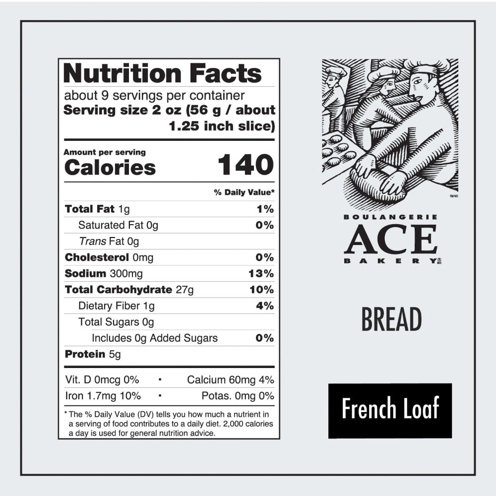 slide 6 of 6, Ace Bakery French Loaf, 18.5 oz