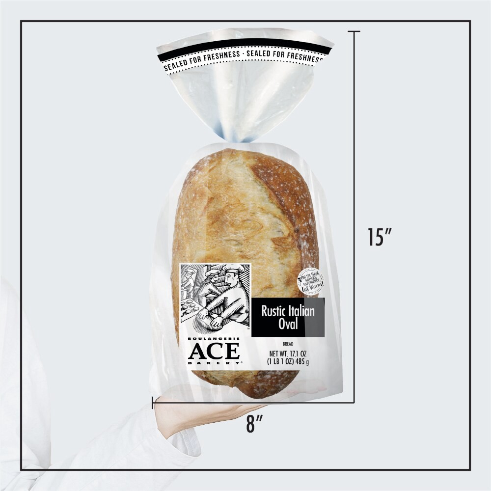 slide 6 of 6, Ace Bakery Rustic Italian Oval, 17.1 oz