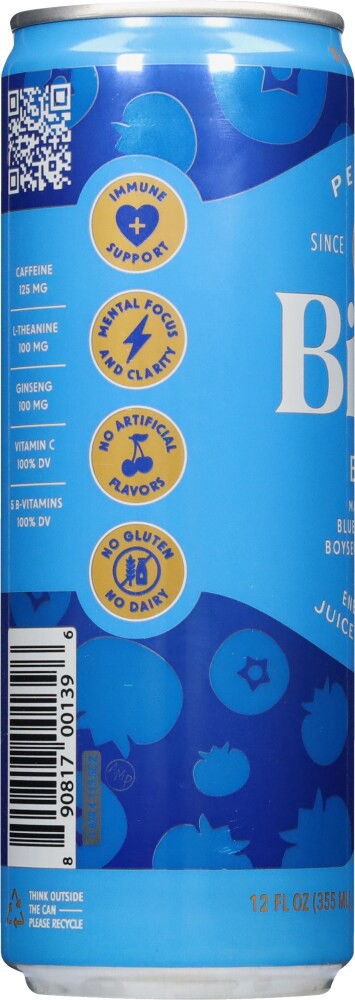 slide 4 of 4, Bing Blu Caffeinated Fruit Juice Blueberry and Boysenberry, 12 fl oz, 12 fl oz