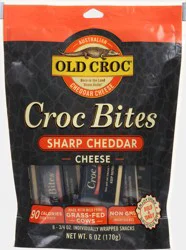 Old Croc Croc Bites Sharp Cheddar Cheese Snacks 8 - 0.75 oz Snacks