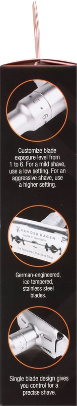 slide 2 of 4, Van Der Hagen Twist Adjustable Safety Razor 1 ea, 1 ct