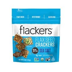 Flackers Organic Plant-Based Flax Seed Sea Salt Crackers 5 oz