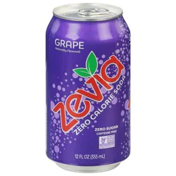 Zevia Zero Sugar Grape Soda- 6 ct; 12 fl oz Cans