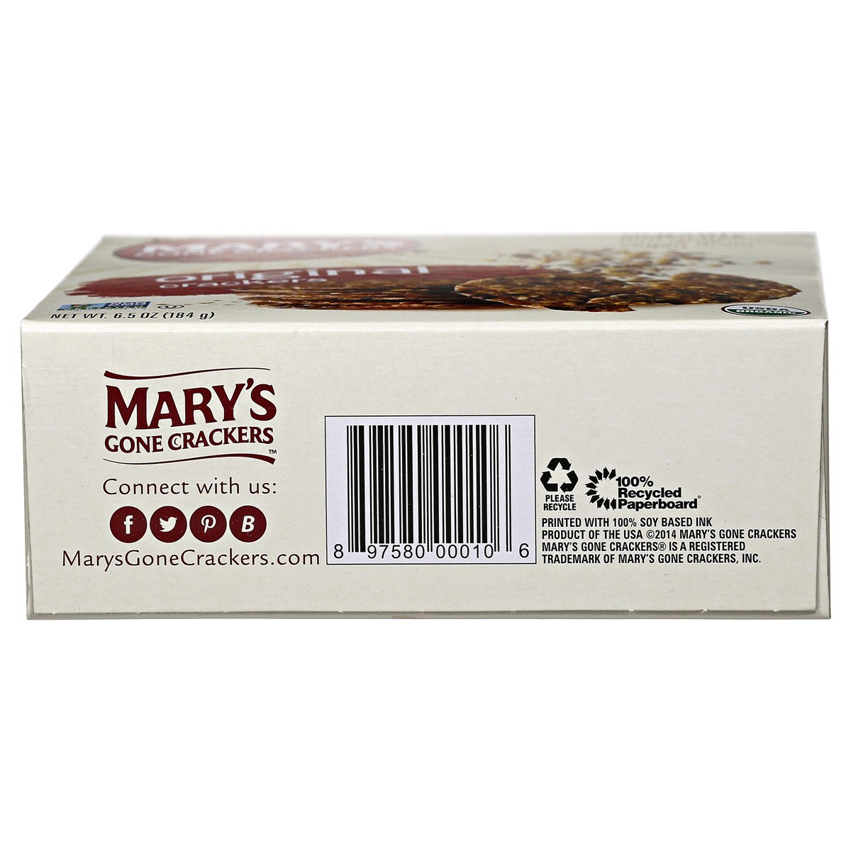slide 2 of 6, Mary's Gone Crackers Organic Original Crackers 6.5 oz, 6.5 oz