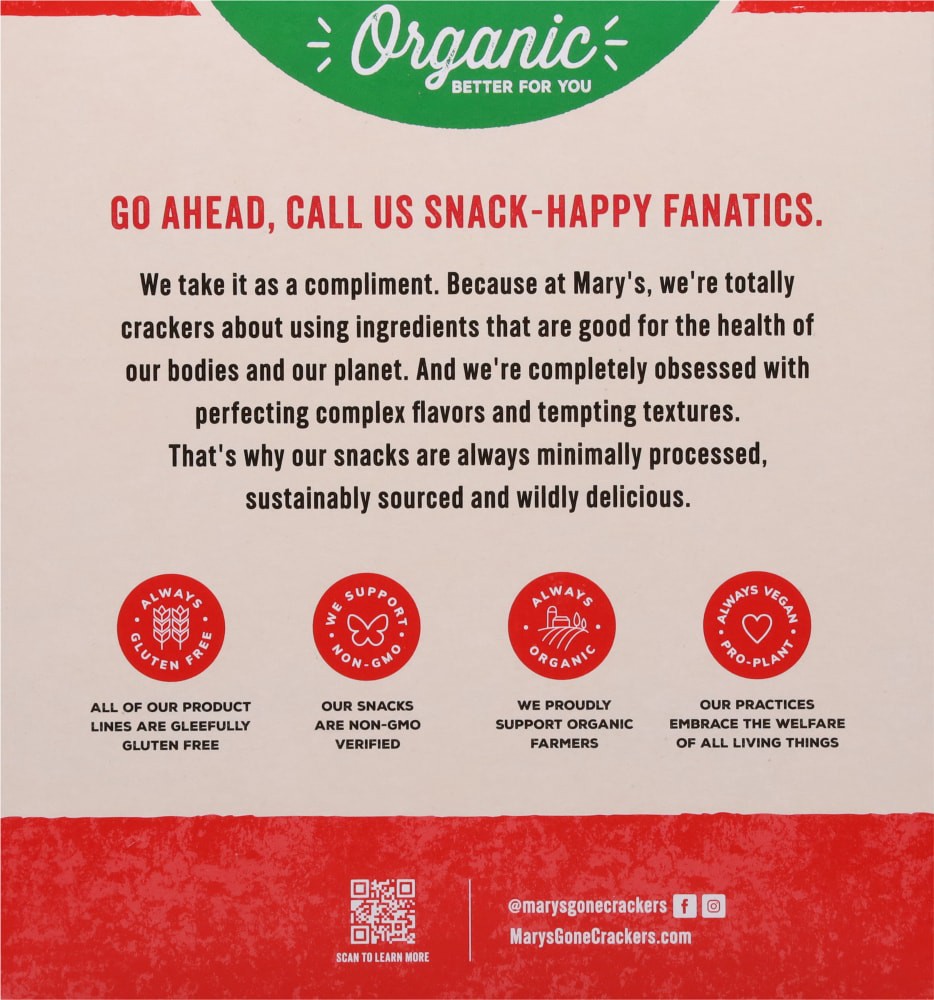 slide 3 of 4, Mary's Gone Crackers Organic Original Crackers 6.5 oz, 6.5 oz