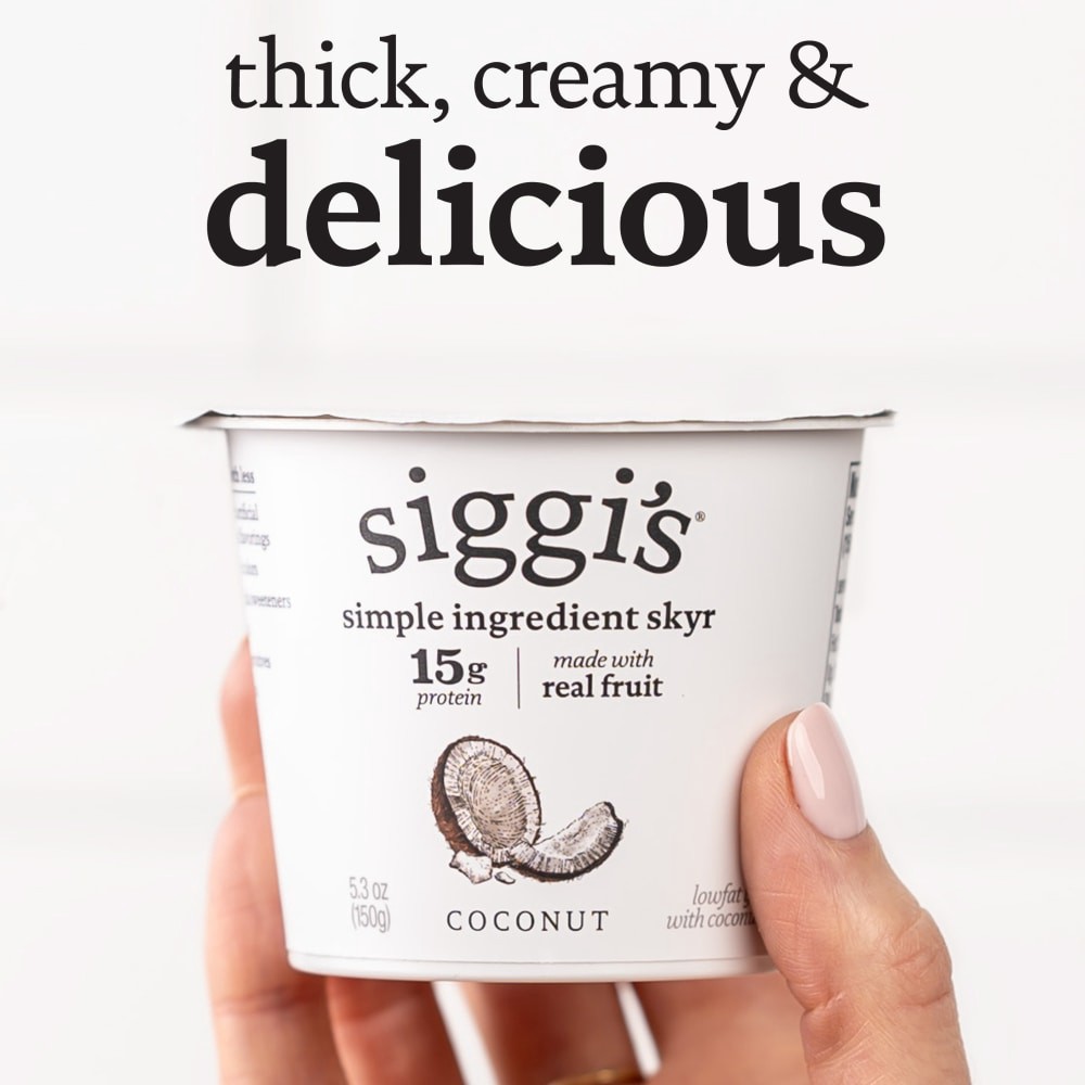 slide 5 of 6, Siggi's siggi’s Icelandic Skyr Lowfat Yogurt, Coconut, 5.3 oz