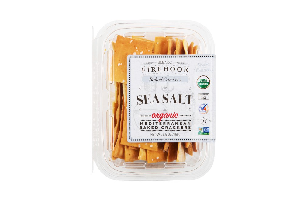 slide 2 of 3, Firehook Organic Sea Salt Mediterraean Baked Crackers, 5.5 oz