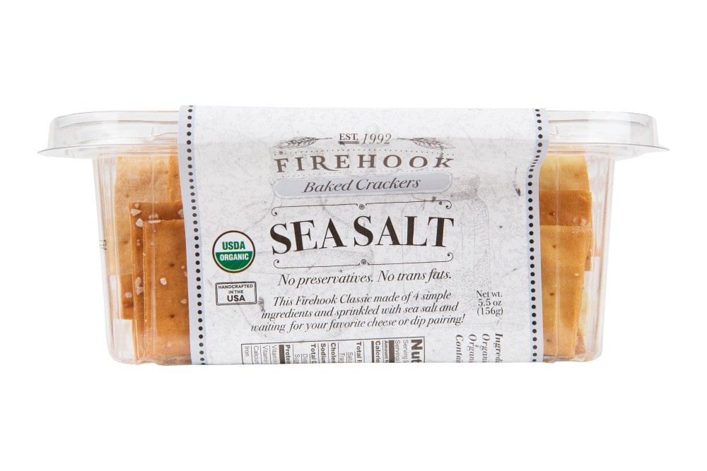 slide 2 of 3, Firehook Organic Sea Salt Mediterraean Baked Crackers, 5.5 oz
