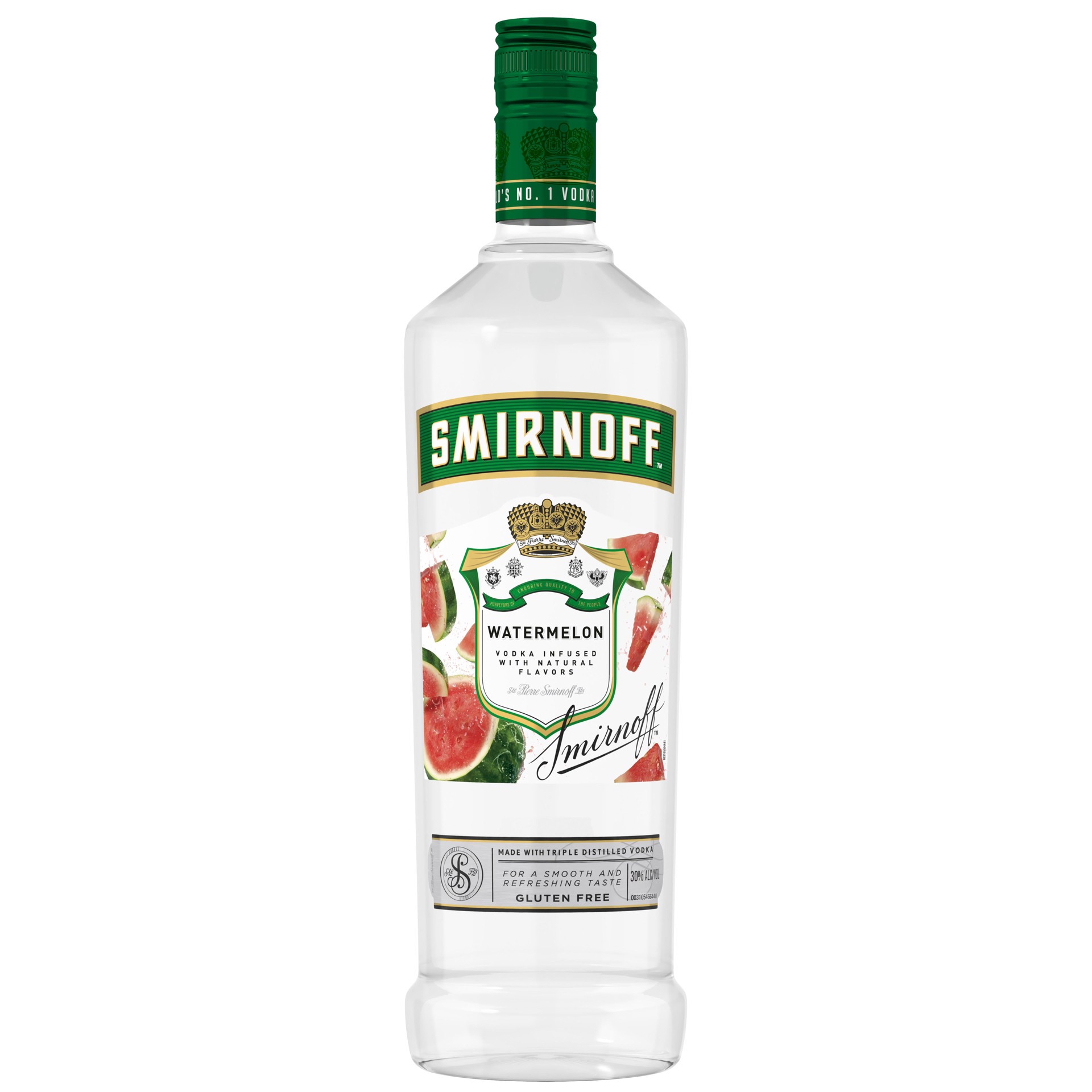 slide 1 of 4, Smirnoff Watermelon (Vodka Infused With Natural Flavors), 1 L, 1 liter