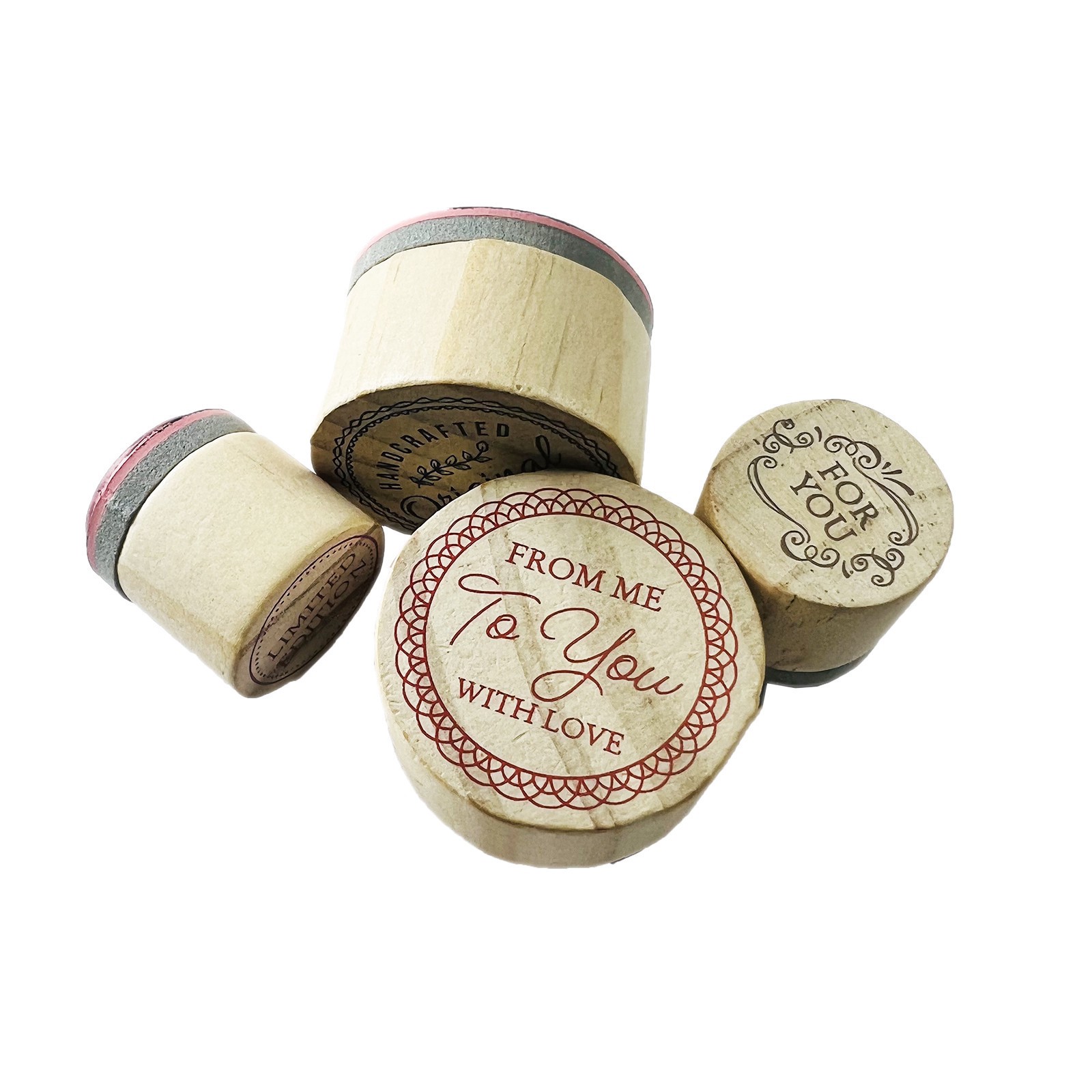 slide 2 of 4, Round Makers Wood Stamp Set By Recollections, 1.5 in x 1.5 in