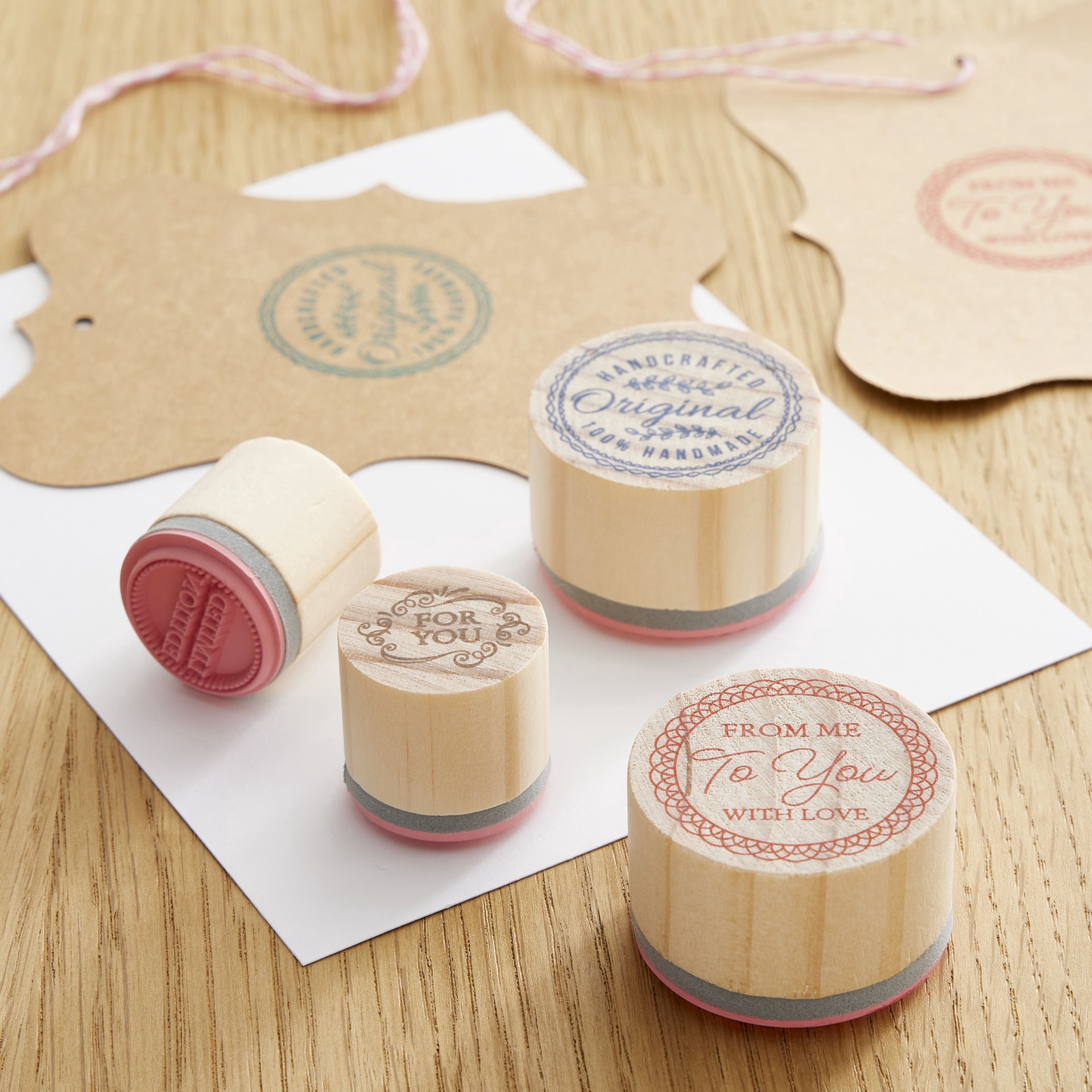 slide 3 of 4, Round Makers Wood Stamp Set By Recollections, 1.5 in x 1.5 in
