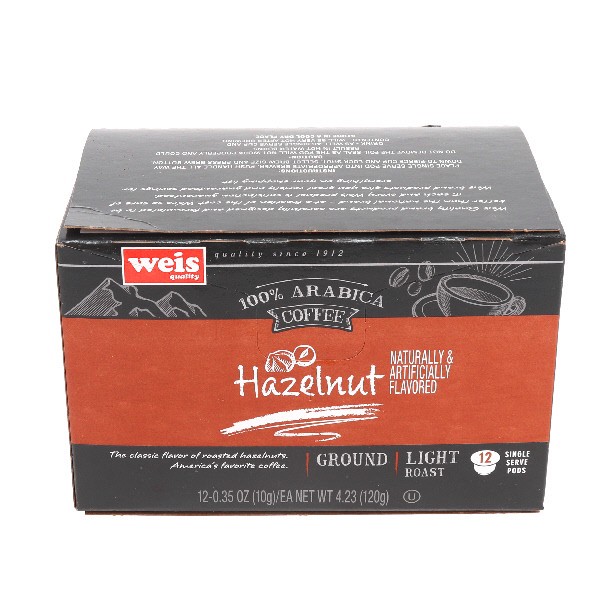 slide 1 of 6, Weis Quality 100% Arabica Hazelnut Single Serve Coffee Cups - 4.23 oz, 4.23 oz