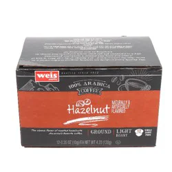 Weis Quality 100% Arabica Hazelnut Single Serve Coffee Cups - 4.23 oz