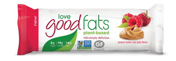 slide 1 of 1, Love Good Fats Peanut Butter And Jelly Flavor Bar, 1.38 oz