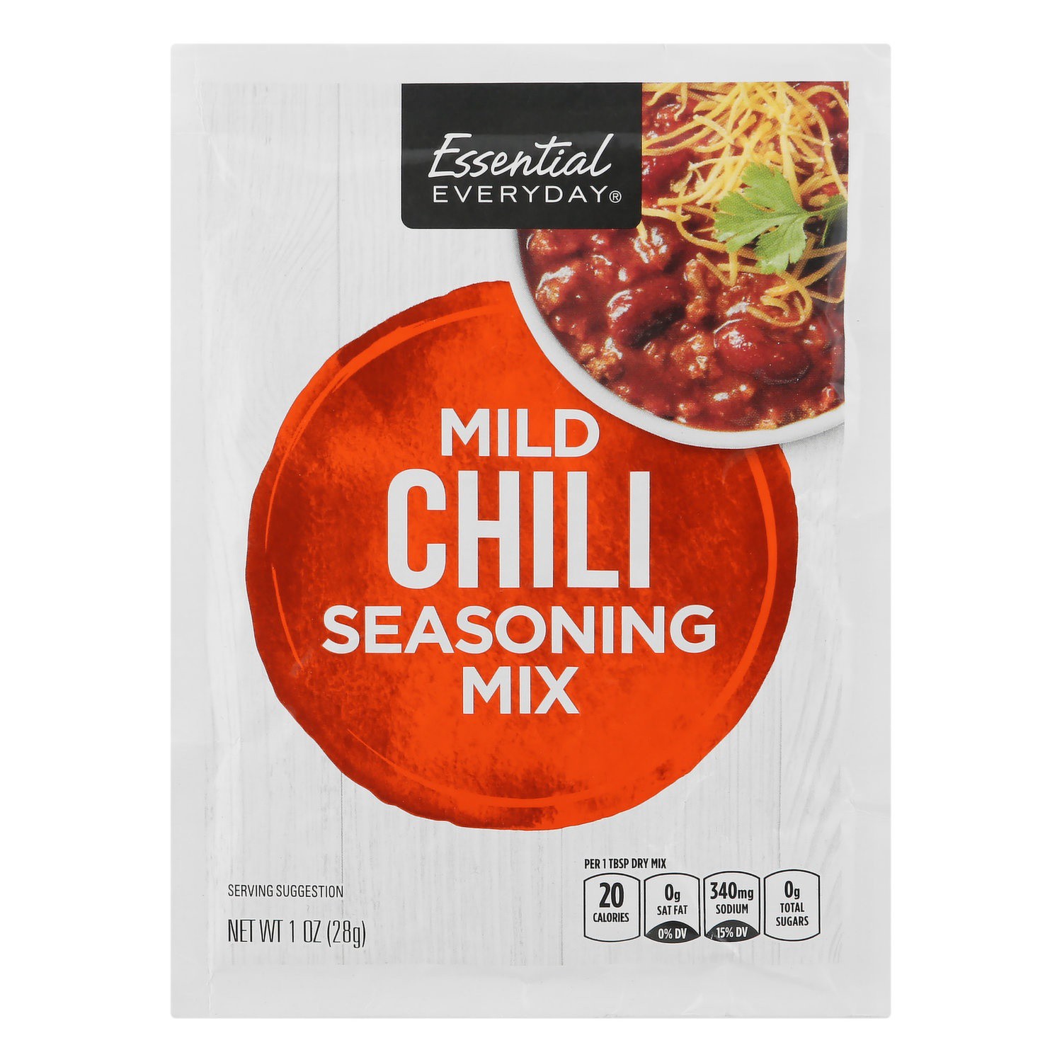 slide 1 of 1, Essential Everyday Seasoning Mix, Chili, Mild, 1 Ounce, 1 oz