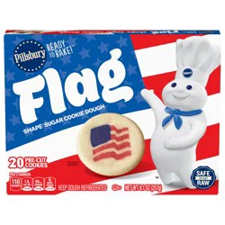 Pillsbury Ready to Bake! Salute To Service Shape Sugar Cookie Dough, 20 Cookies, 9.1 oz