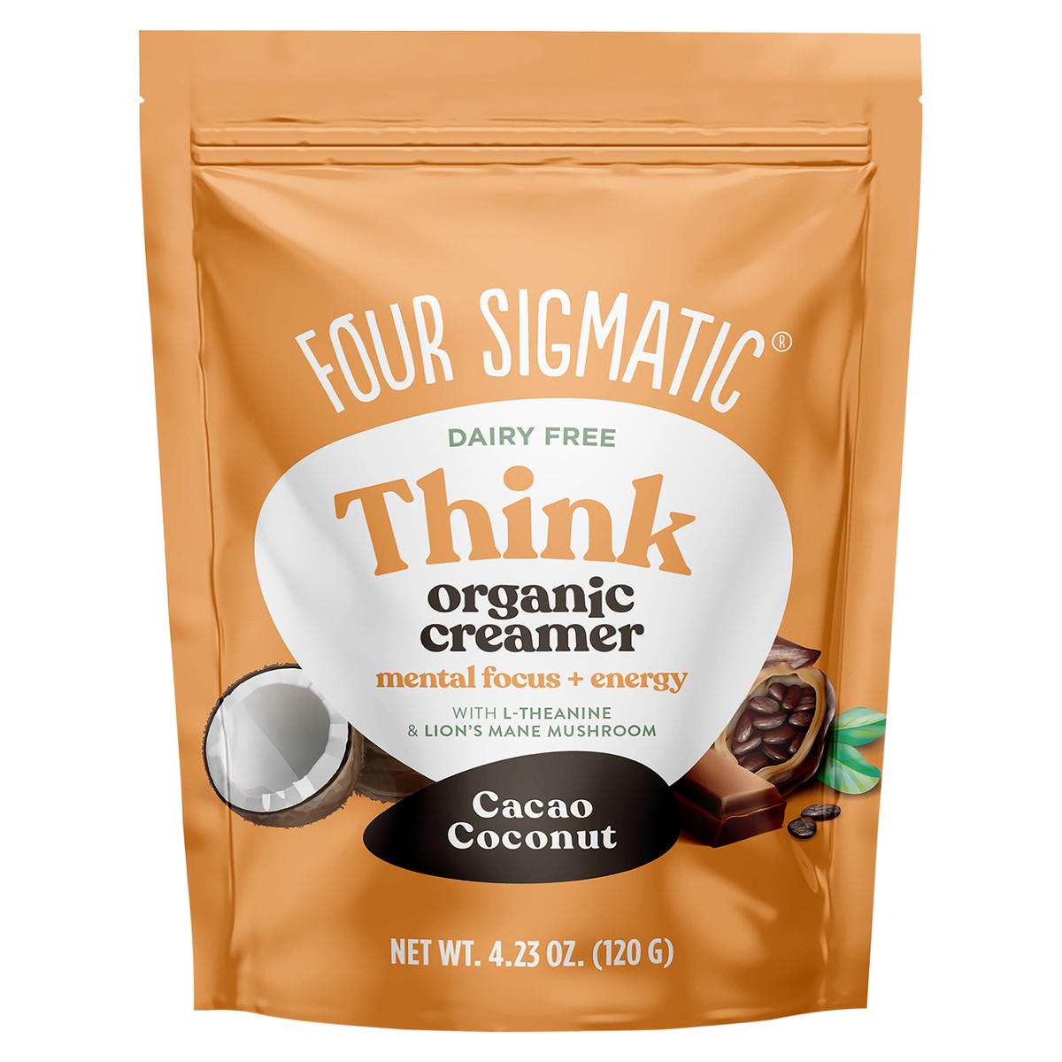 slide 8 of 9, Four Sigmatic Focus Organic Creamer Chocolate MS, 4.23 oz