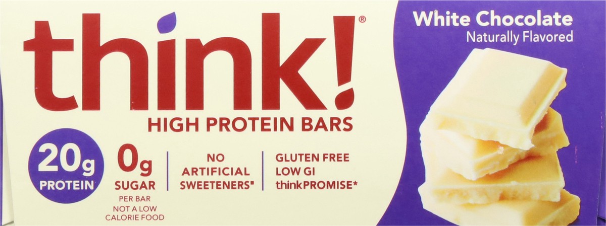 slide 8 of 12, think! White Chocolate High Protein Bars 10 - 2.1 oz Bars, 10 ct; 2.1 oz