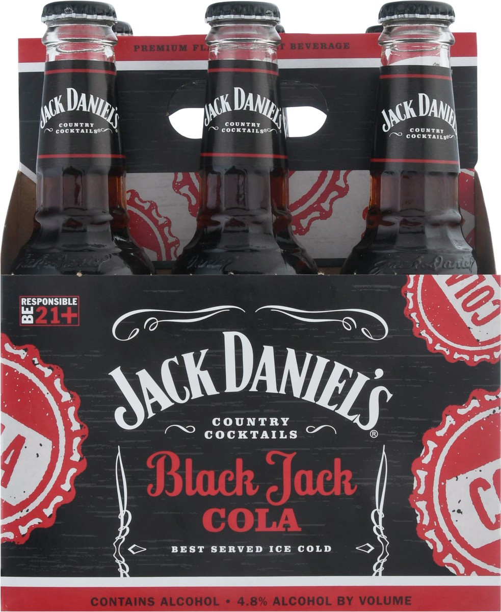 slide 1 of 10, Jack Daniel's Black Jack Cola Country Cocktails 6 - 10 fl oz Bottles, 6 ct; 10 oz