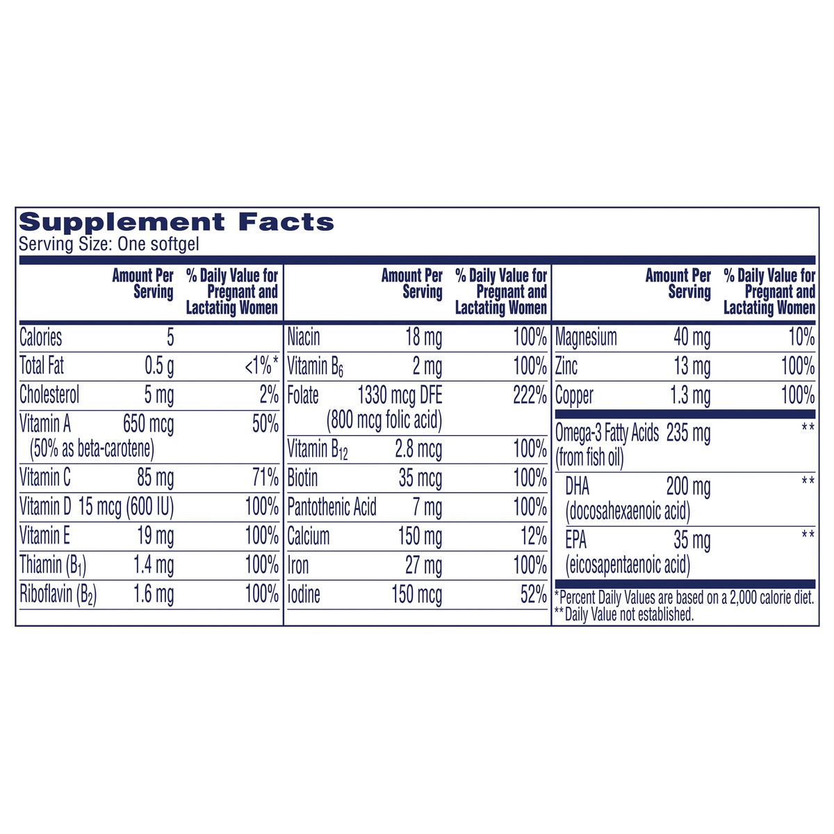 slide 5 of 10, One A Day Prenatal 1 Multivitamin Softgels 30 ct Box, 30 ct