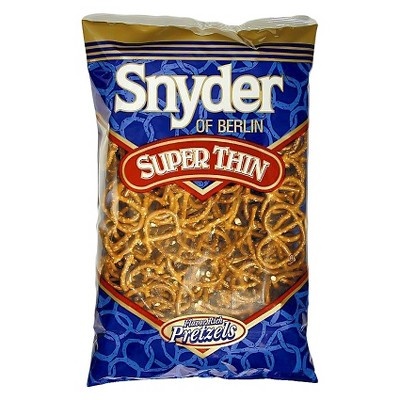 slide 1 of 1, Snyder of Berlin Super Thin Pretzels, 16 oz